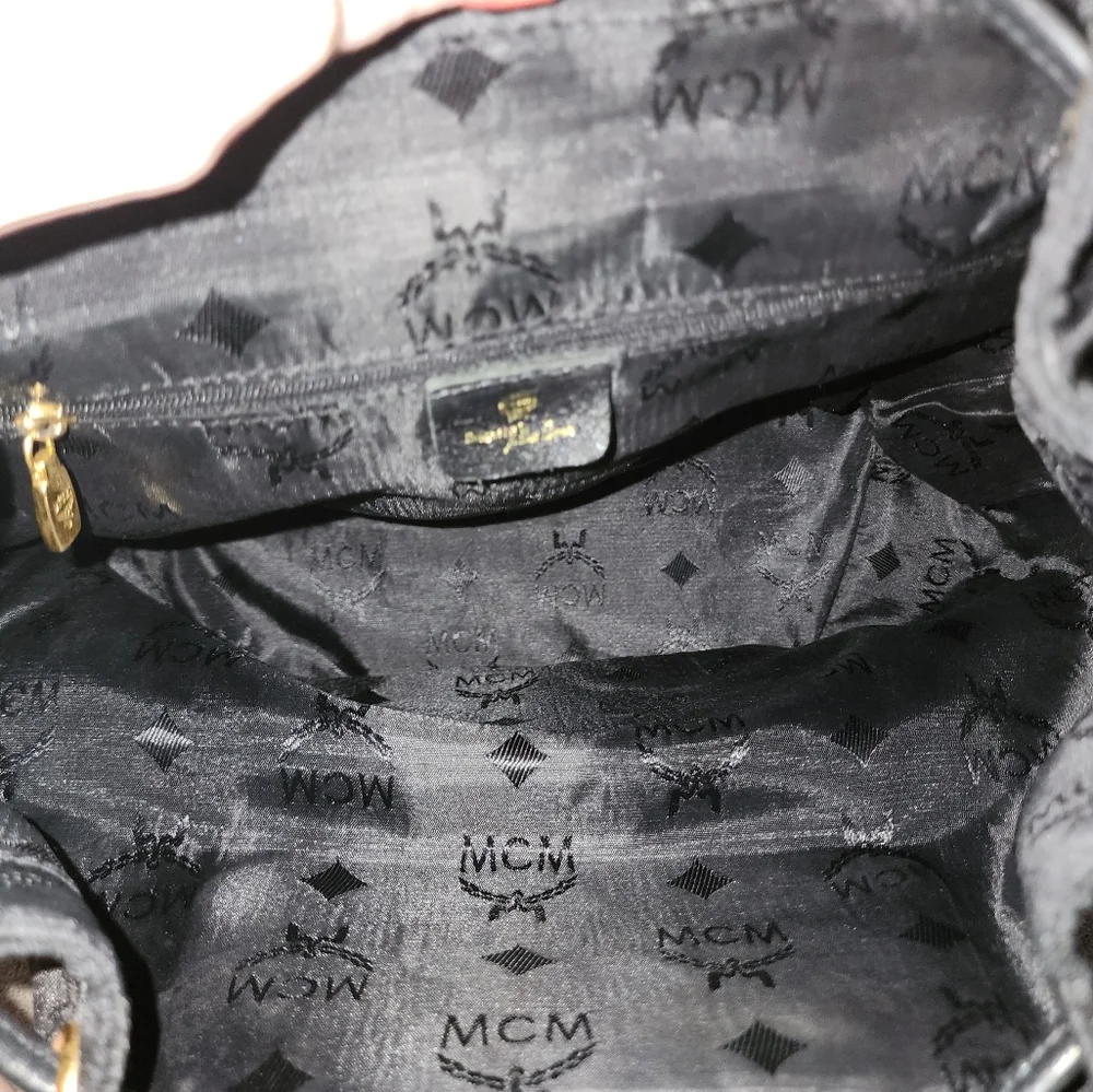 NWOT MCM Nylon Drawstring Backpack EUC